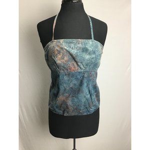 Batik Dyed, Backless Halter, size small